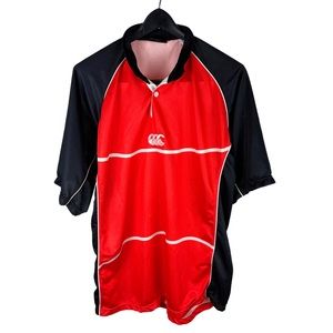 Vintage Y2K Canterbury Of New Zealand Rugby Sport Polo Shirt Size 4L